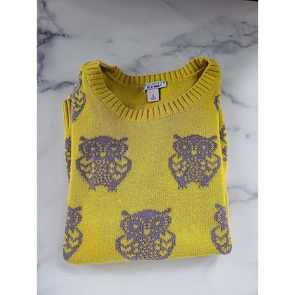 Old Navy Owl Sweater Girls Size L